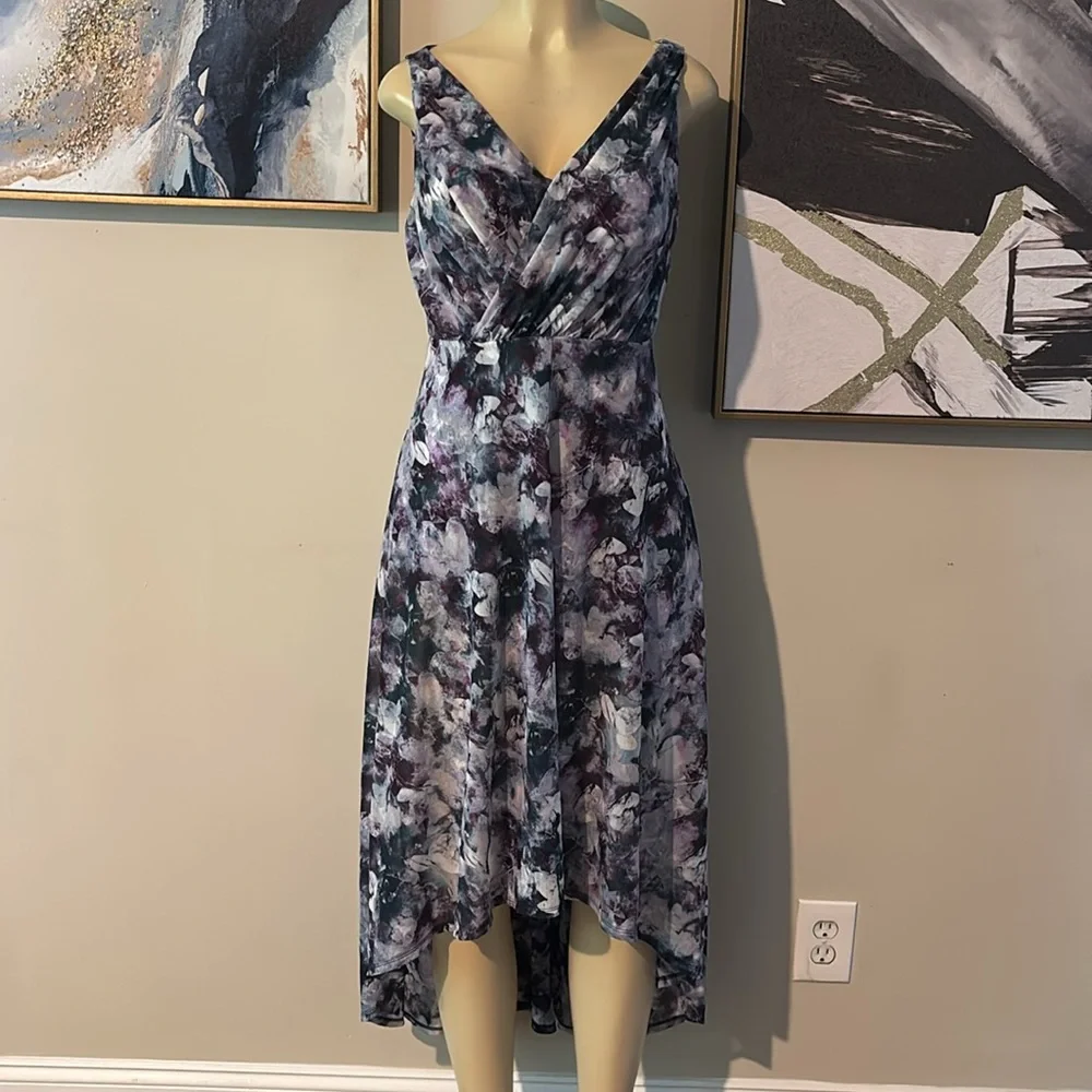 Simply Vera by Vera Wang Women's MulticolorABStract Fit & Flare Dress size XS - Picture 2 of 8